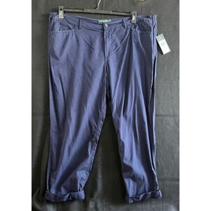 LRL Lauren Jeans Co. Ralph Lauren Woman Navy Blue Capri Pants -‎ Size 20W